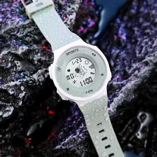 

2023 new astronaut electronic watch, male and female students everything sports luminous waterproof fashion couple watch, Slivery;brown