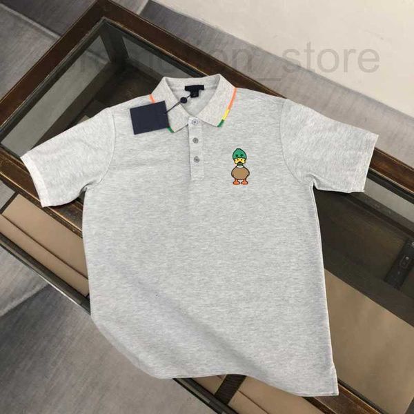 

men's plus tees & polos designer round t-shirt plus size neck embroidered and printed polar style summer wear with street pure cotton a, Black;brown