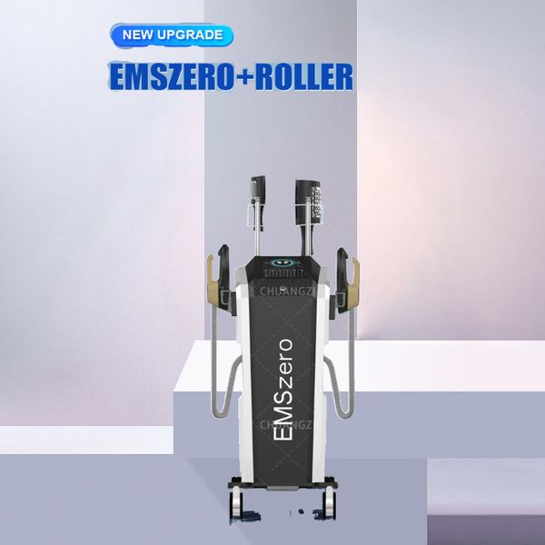 

14 tesla 6000w body shaping ems electromagnetic stimulation with neo rf 2 roller massager and 4 neo handle dls-emslim nova emszero