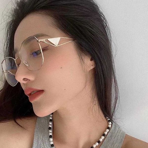 

fashion pradd cool sunglasses designer p's new inverted triangle 57 y same polygon uv resistant hollow out leg, White;black