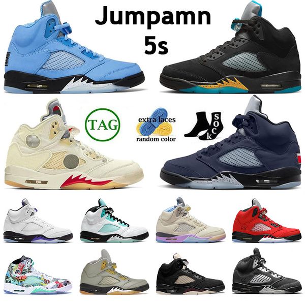 

2023 fashion jmpman 5 5s men basketball shoe aqua georgetown midnight navy alternate bel laney blue what the designer trainers sports sneake