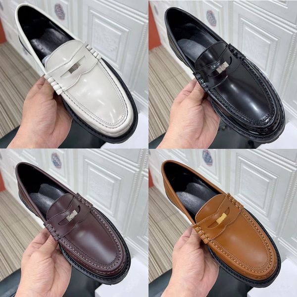 

2023 four seasons lazy loafers british sandals womens designer luxury leather breathable soft sole casual sandal ladys fashion round head be, Black