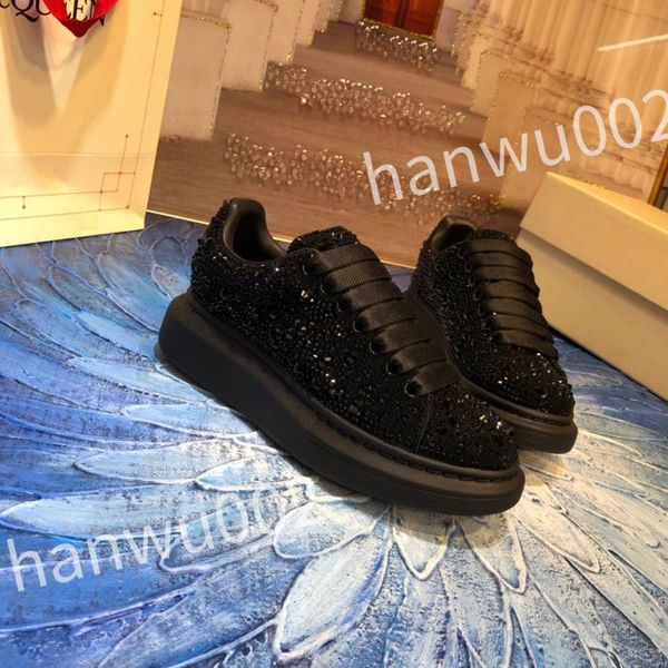 

luxury designer flat sneaker casual shoes denim canvas leather white fashion platform mens womens low sneakers, Black