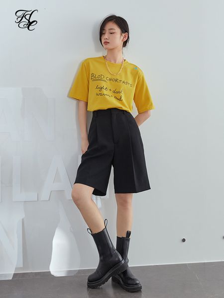 

women's shorts fsle office lady suit black shorts women's summer high waist wide leg pants straight loose casual pants 230424, White;black