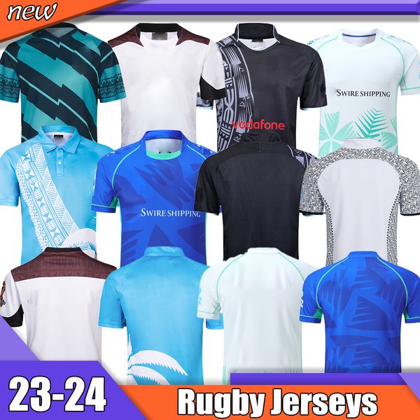 

23 24 tonga fiji drua rugby jerseys newzealand 22 23 maori airways new flying fijians rugby jersey maglia bshorts home world cup rugby cami, Black;gray