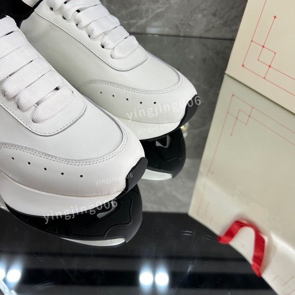

2023new men designer quality sneakers white blak shoes brand sneaker leather rubber sole causal shoes, Black