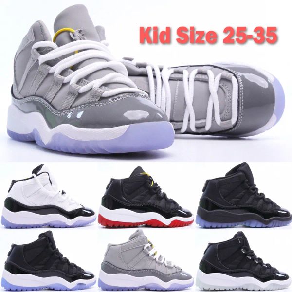 

classic 11 11s high kids basketball shoes jumpmans designer baby trainers outdoor jubilee 25th anniv, Black