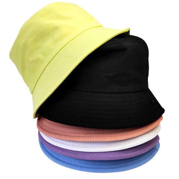 

caps s summer spring cotton baby bucket for children boy girl sunscreen panama beach cap macaron pure color outdoor fisherman hat p230424, Yellow