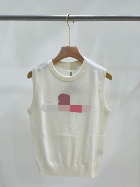 

423 2023 summer brand same style sweater sleeveless black white crew neck pullover fashion womens clothes womens feng, White;black