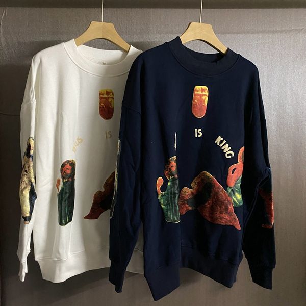 

foam printed sweatshirt men's and women's hoodies hoodies, Black