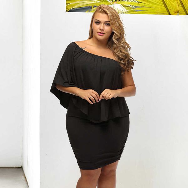 

women's new shiying sense of bra straight neck solid color backless pullover high waist large size dress for women, Black;gray