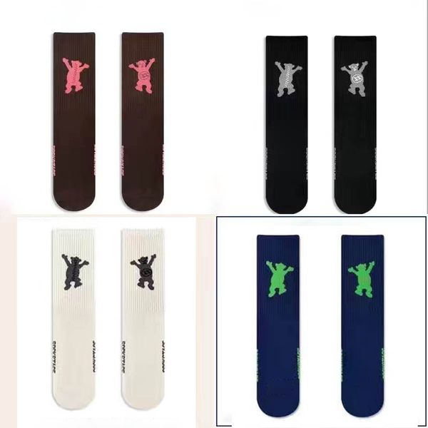 

multicolor fashion done designer mens socks women men cotton all-match classic breathable mixing football basketball socks, Black