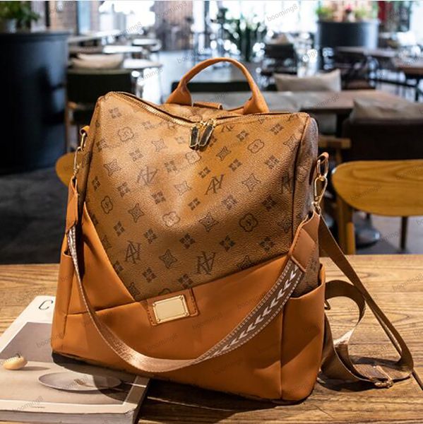 

designer women's bag fashion old flower backpack large capacity backpack women's travel bag computer bag student school bag handhe