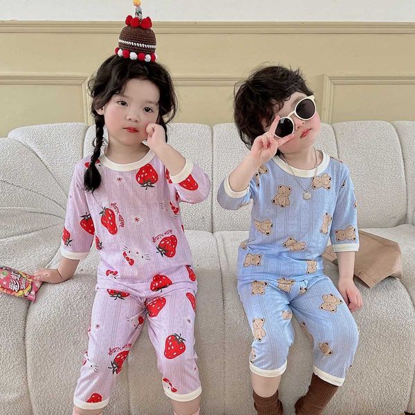 

clothing sets baby boys and girls pyjamas clothing toddler casual outfits kids cartoon cute + pants two-piece children's clothes suits, White