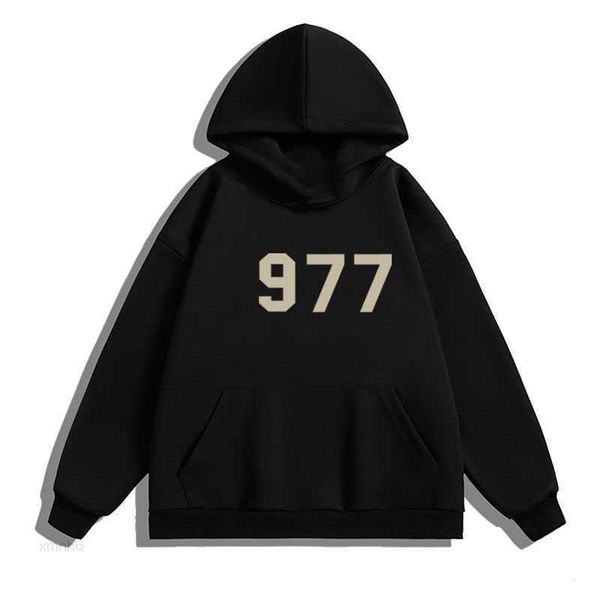 

hoodies hooded mens sweatshirts designer letter streetwear loose oversize pullover long sleeve hoody cotton streetwear, Black