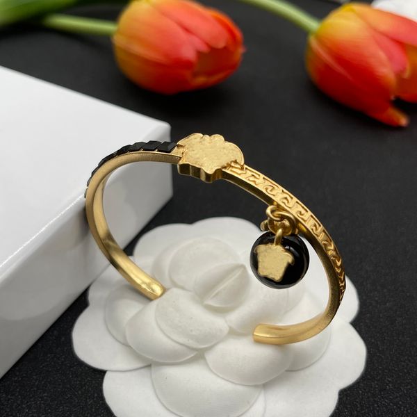 

luxury brand open cuff bangle alloy bracelet for women medusa love bangle wedding engagement bracelet hot, White