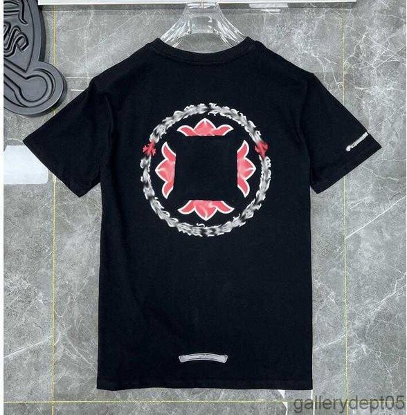 

classics mens t shirts heart brand crew neck chromes short sleeves tees ch t-shirts sweater casual horseshoe sanskrit cross print, White;black