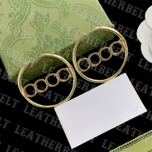

classic womens ring earrings designer letter ear stud retro gold plated women earring jewelry, Golden;silver