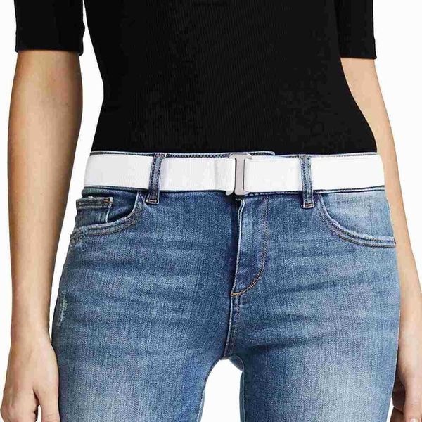 

slim belt women's invisible elastic mesh flat button jeans pants belt for women, Black;brown