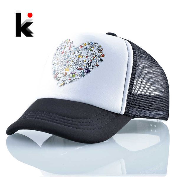 

children snapback hats kids summer baseball cap baby boys girls outdoor breathable mesh bone casquette cute printing visor caps p230424, Yellow