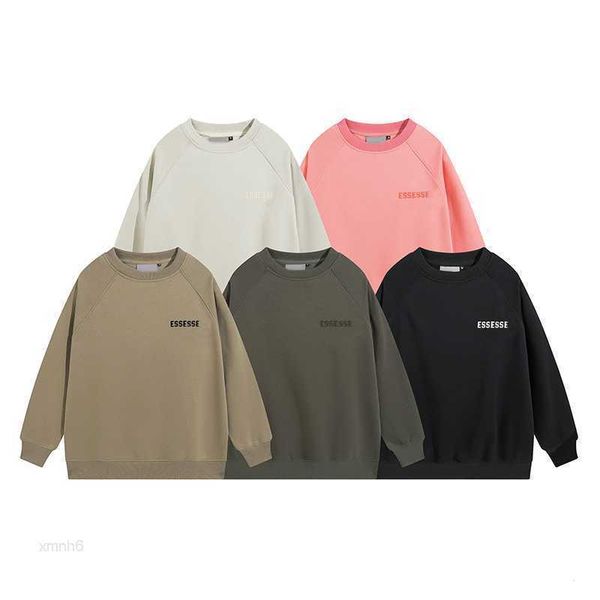 

ess 2023 classic pullover sweater warm hoodies designer mens women quality streetwear pullover sweatshirts loose jumper clothing, Black