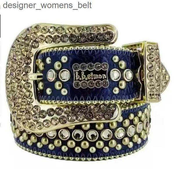 

belts luxury designer bb belt simon belts for men women shiny diamond belt black on black blue white multicolour with bling rhinestones as g, Black;brown