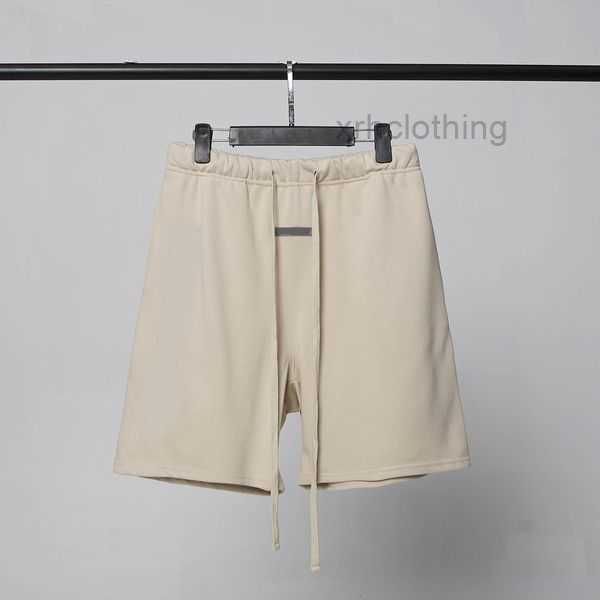 

men's shorts mens man ess 100% cotton relaxed loose wlastic waist with drawstring heavyweight knee length letter printed size m x 3 wjx, White;black