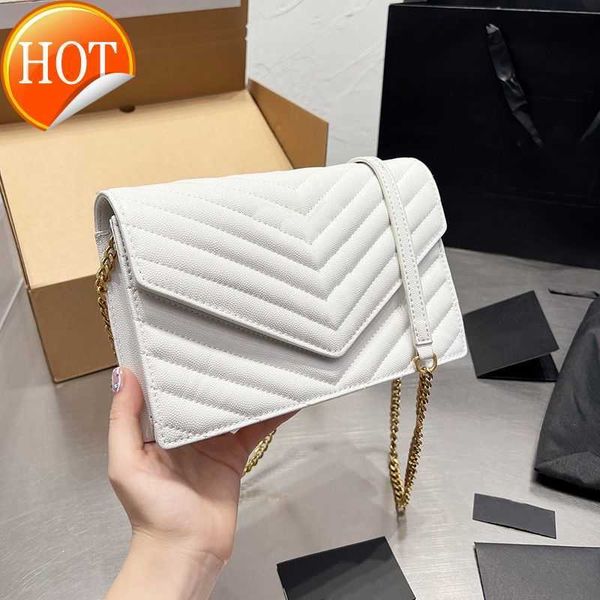 

shoulder bags new 2022 designer crossbody women woc gold chain handbags purse elegant office genuine leather bag replica brands totes with d