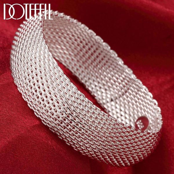 

charm bracelets doteffil genuine 925 sterling silver braided bangles for women wedding engagement party european american style bracelet jew, Golden;silver