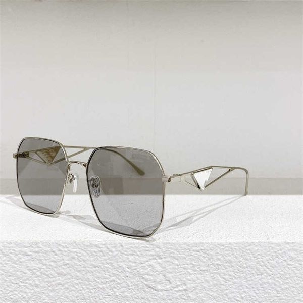 

Fashion Pradd cool sunglasses designer 22 new p family box personalized triangle mirror leg tide net red same sp28y