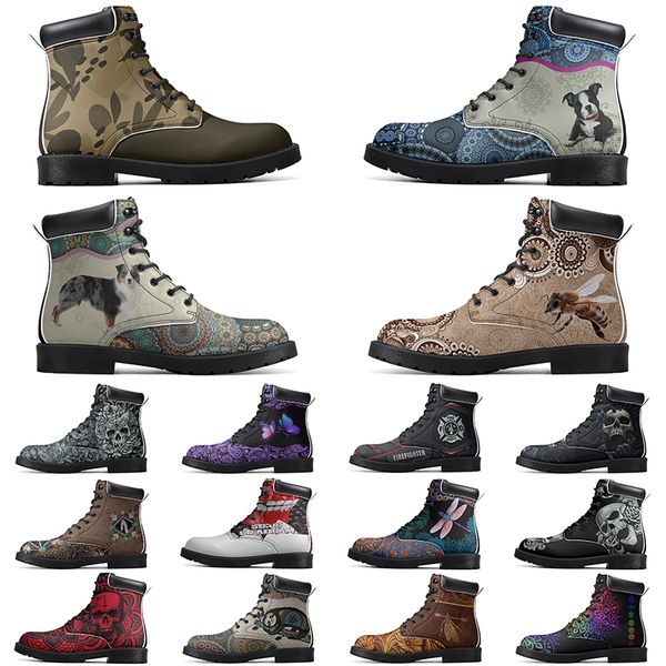 

Diy Fashionable Versatile Outdoor Boots Non-slip Winter Comfortable Casual Customized Elevated Classsic Dark MintCream Boots