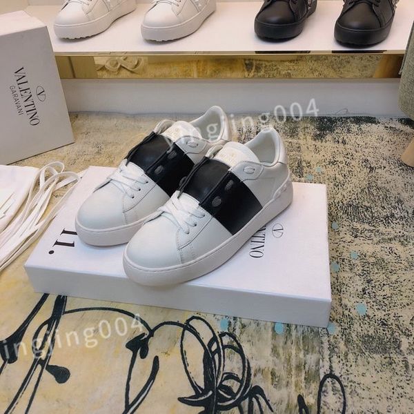 

new mens womens boots sneaker fashion casual shoes leather shoe walking mens sports trainers sneakers, Black
