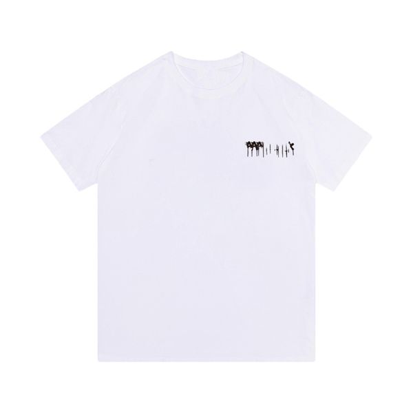

men's t-shirt 2023 fashionable men's t-shirts balencaigaity cotton anti-wrinkle printed alphabet couple casual wear student short, White;black