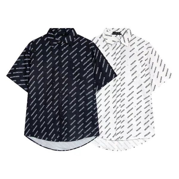 

men's shirt horse embroidered shirt short sleeve solid color slim casual business clothing short sleeve shirt ordinary s-xl 001, White;black