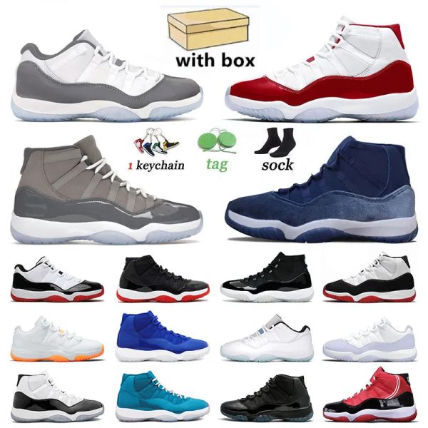 

with box jumpman low basketball shoes mens women cherry midnight navy cool grey bred 72-10 legend blue concord trainers outdoor sports sneak