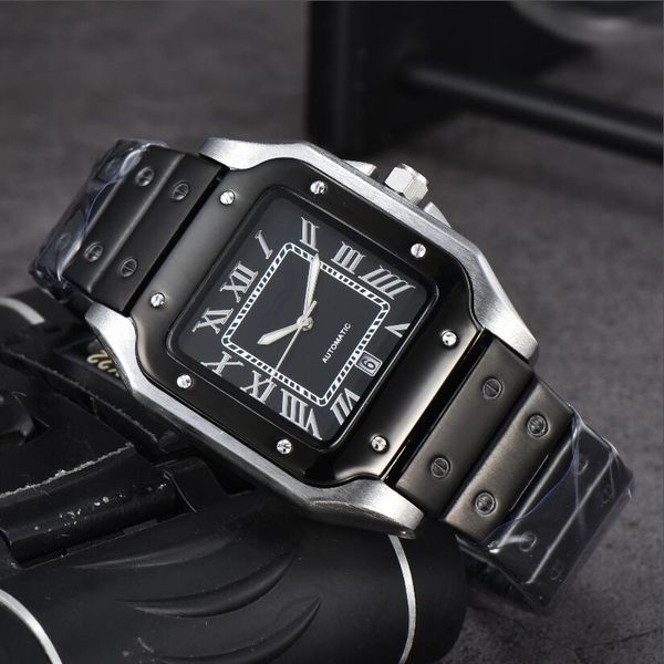 

Classic brand Wrist watch Fashion Men Women Tank watches Quality Quartz movement Modern Sports business wrist-watchs automatic date 126043 watch Stainless 5077, Blue