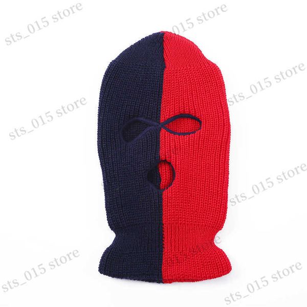 

beanie/skull caps 3 holes full face cover ski mask hat balaclava army tactical cs windproof knit beanies bonnet winter warm unisex, Blue;gray