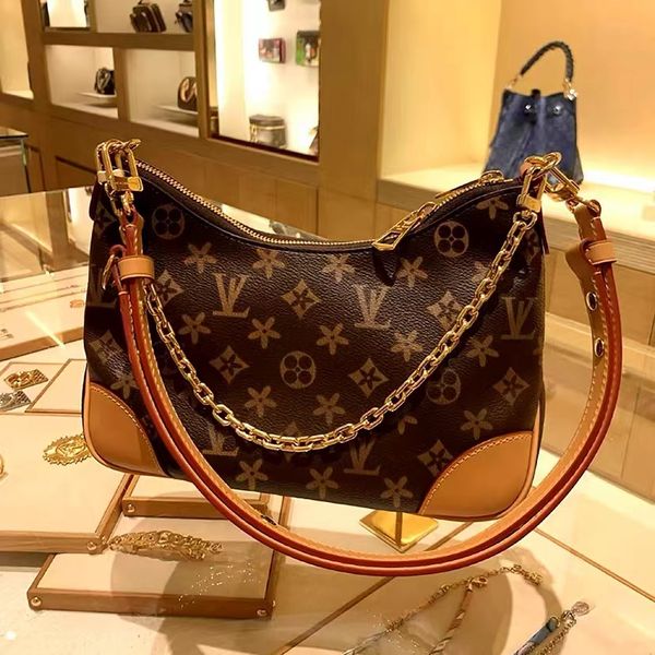 

boulogne women shoulder bag chain handbags genuine leather bags luxurys ladies designer composite bags lady clutch bag tote female purse wa