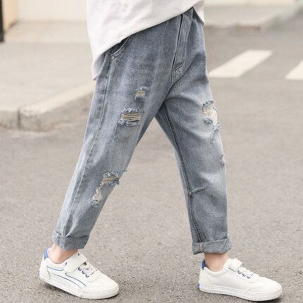 

jeans children's jeans for girls denim trouser baby girl pants sport school kids sweatpants outdoor teenagers pants baby clothing 3-12, Blue