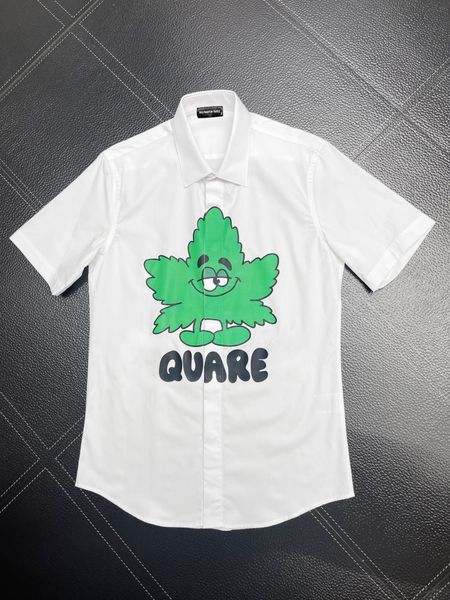 

dsq phantom turtle shirts mens designer shirts brand clothing men short sleeve dress shirt hip hop style cotton 841788, White;black