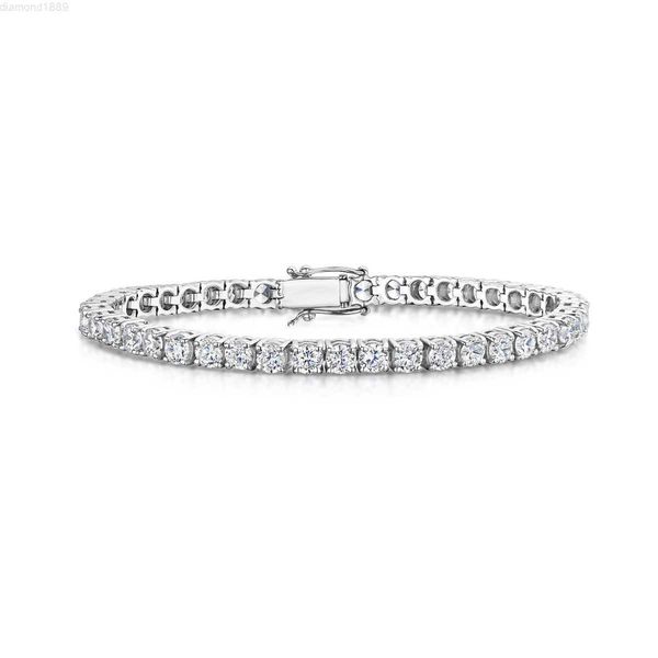 

in stock 7~24 inch 4.0mm cz diamond white gold plated chain 925 sterling silver bracelet necklace tennis chain