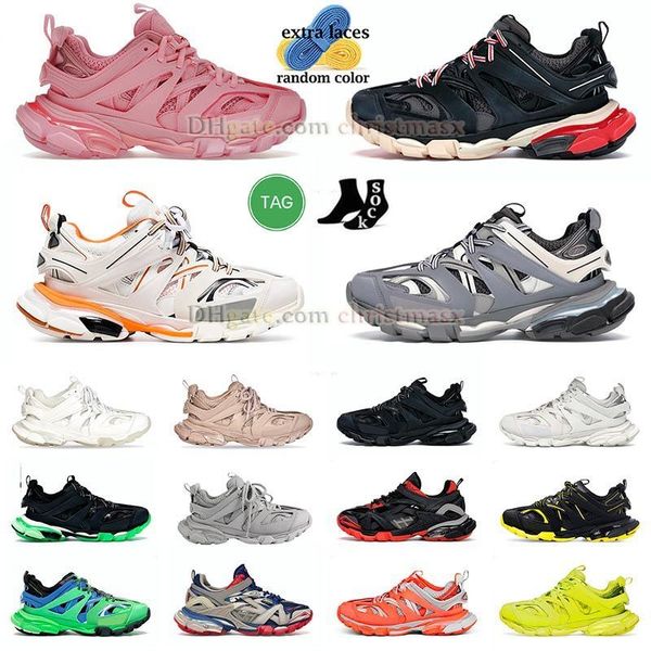 

designer men women casual shoes 3 3.0 triple white black sneakers tess.s. gomma leather luxury brand trainer grey pink orange platform train
