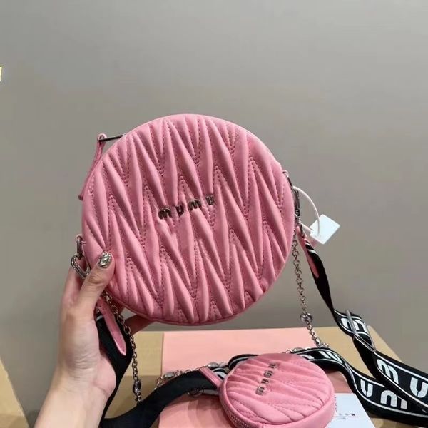 

women's handbag designer bag fashion one shoulder bag summer new round bag artificial diamond decoration wide shoulder strap chain bag