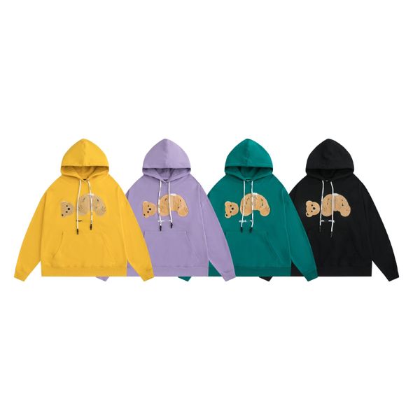 

new elling fashion yellow-brown severed head bear broken bear teddy bear fashion towel explosive sweater for men and, Black