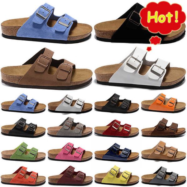

sandals arizona slides men women slippers birko-flor nubuck leather suede clogs mocha black white beach shoes slider shoes platform sandals