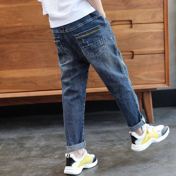 

jeans spring autumn kids jeans pants cotton 110-160cm baby boys trousers casual children trousers denim big boy clothes 230424, Blue