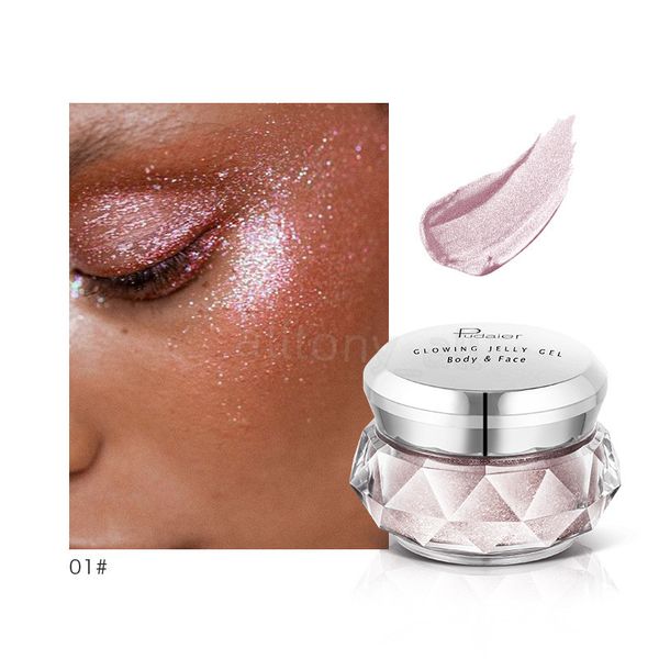 

face highlighter jelly gel mermaid eyeshadow glow body glitter festival makeup iluminador gold liquid highlighter 8 colors