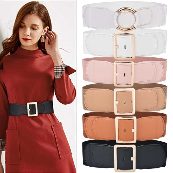 

belts beltox sabuk pinggang gaun wanita sabuk antik elastis untuk gaun gesper logam w0424, Black;brown