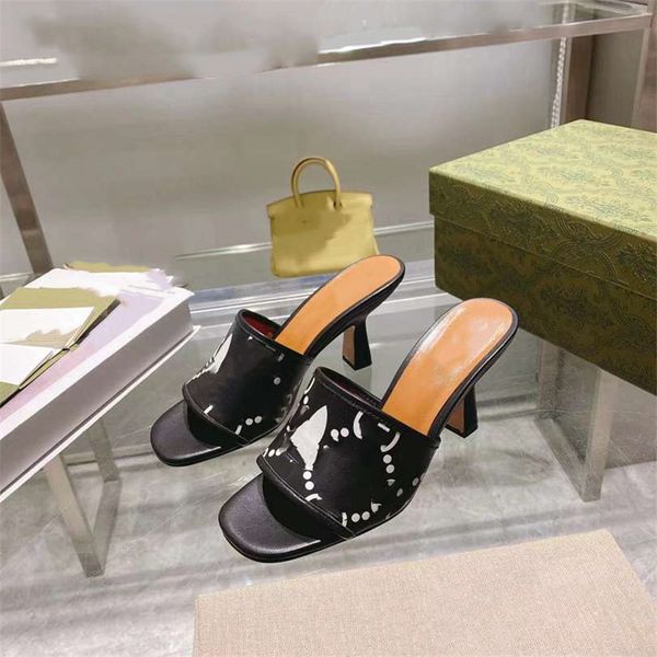 

fashion women's sandals 2023 ggity luxury brand letter logo summer women's high heels men's casual student flats 03-04, Black