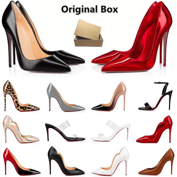 

2023 designer high heels dress shoes sneakers women luxury glitter rivets triple black white patent leather suede 8cm 10cm 12 cm party women